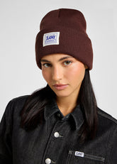 Damska Czapka Bawełniana Lee Workwear Beanie Velvet Beet 112358298 LP75016269
